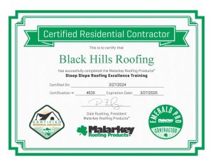 Black Hill Roofing - Certified Residential Contractor in Rapid City